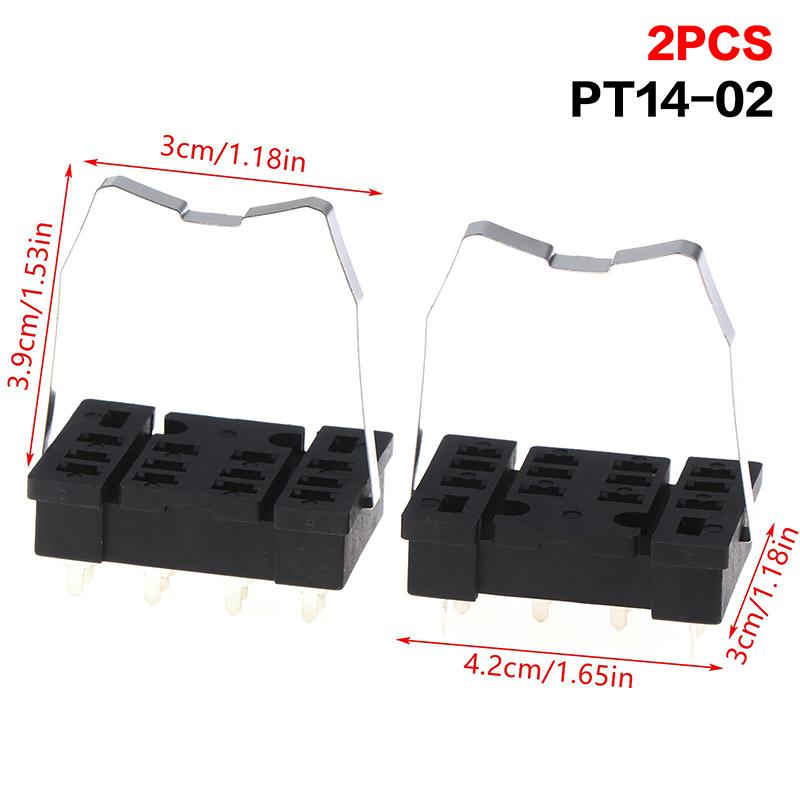 Pcb Mount Relay Socket Base Pt08-0 Pt14-02 Py14-02 8-Pin 14-Pin Solder Type Relay Holder For Intermediate Relays