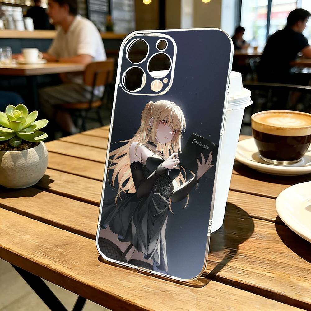 D-Death N-Note Misa Phone Case For iPhone 17 16 15 14 13 12 11 Mini Pro Max Plus Transparent Cover
