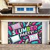 1 piece: Vibrant "Pajama Party!" polyester banner, suitable for birthday parties, festivals, etc. for a colorful bedroom.