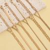 Personalized Geometric Multi-element Chain Set Bracelet, Retro Simple Bracelet Hand 6-piece Set