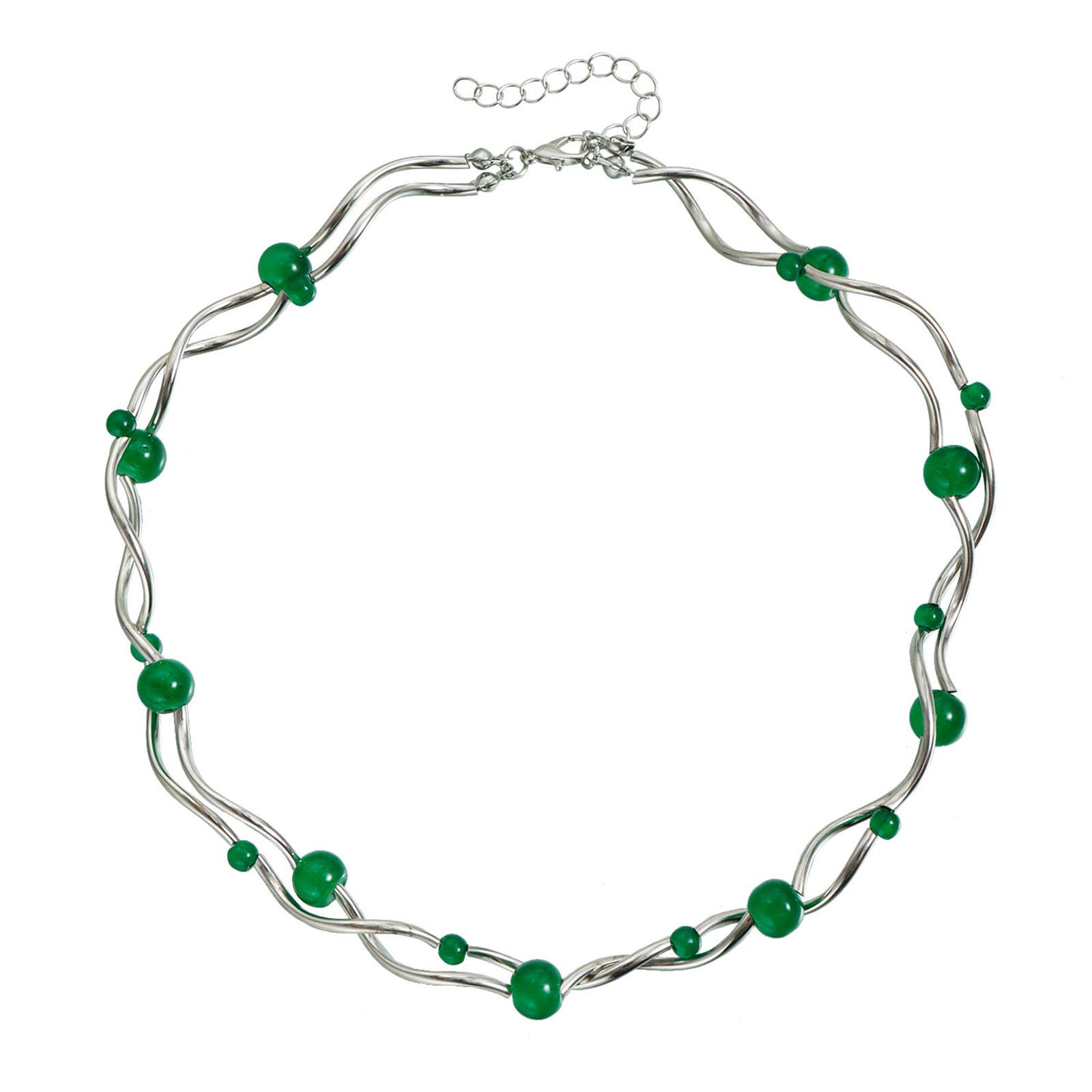 

Lightweight Flexible Double Layer Helical Copper Tube Bead Necklace Ensuring Comfort for Extended Wear and Unique Style