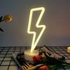 Lightning Bolt LED Neon Sign - USB/Battery Dual Power Neon Light with Switch Control - Decorative Tabletop Lamp for Bedroom