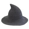 Vintage Halloween Women Witch Hat Costume Cotton Yarn Hat For Party Cosplay Masquerade Hat Festival Decoration Accessories