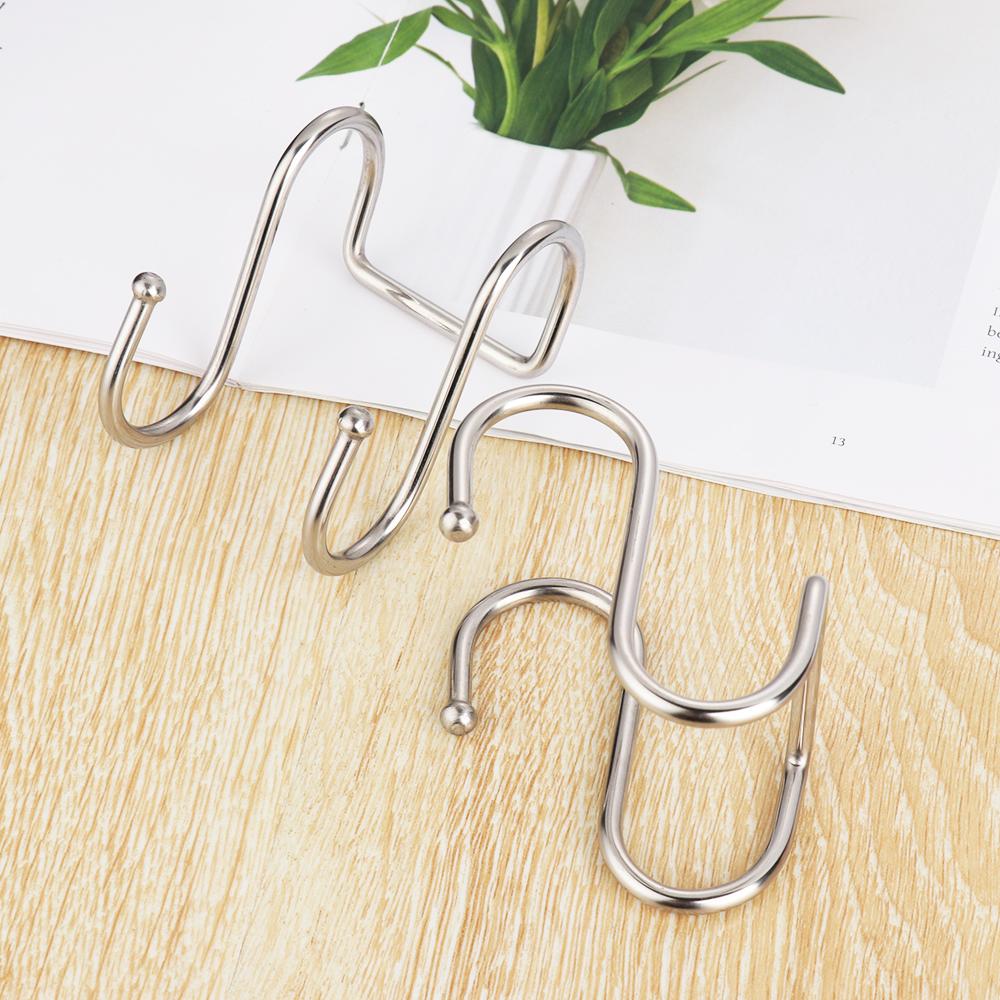 Bathroom Organizer Holder Hanger Storage Rack Double S Shaped Hook Clasps Hooks