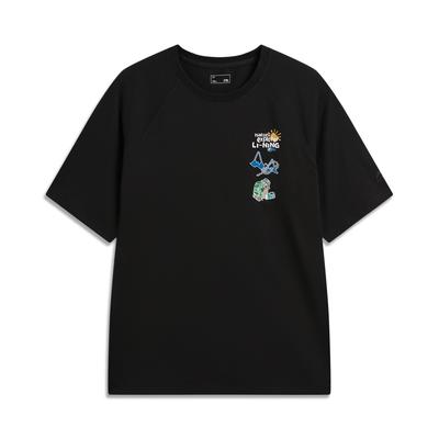 Round Neck Letter Print Pattern Couple T-Shirt Unisex Tops ATSW289-2