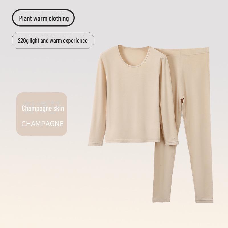Men's and Women's Lyocelle Velvet Thermal Underwear Set - Warm Autumn and Winter Suit