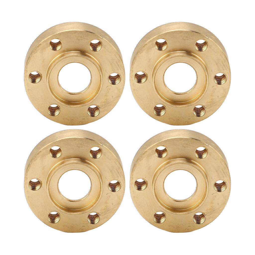 4PCS RC Wheel Hex Hub Adapter 1.9 2.2in Rustproof Widen Brass Wheel Weights for RC Crawler 9mm