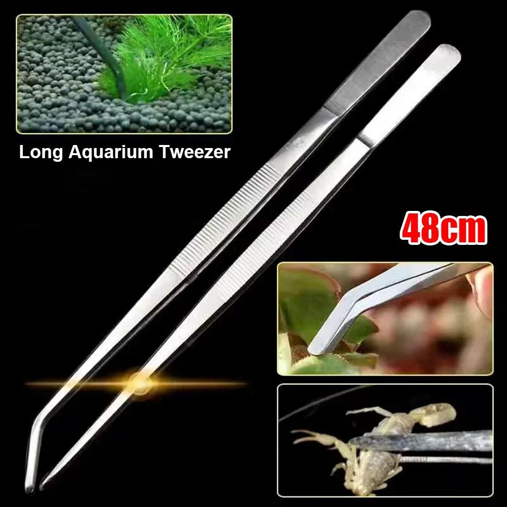 1Pcs Stainless Steel Aquarium Tweezer Long Tong Aquarium Supplies  Pet Shrimp Reef Coral