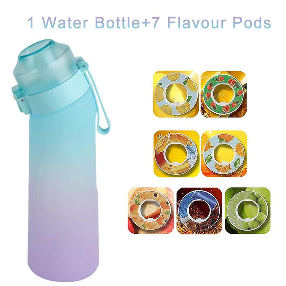 650ML Sport-Luftwasserflasche BPA-frei, Fruchtduftkapseln, Auslaufsicherer Sportwasserbecher für Laufen im Freien, Fitnessstudio