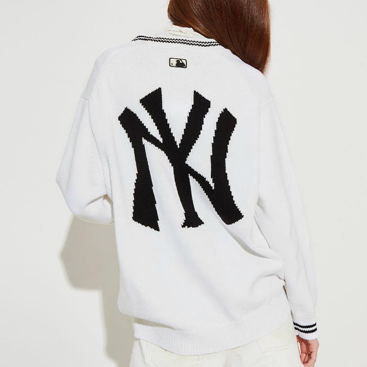 New MLB Base Logo Knitwear Unisex White 3AKCB0121-50WHS