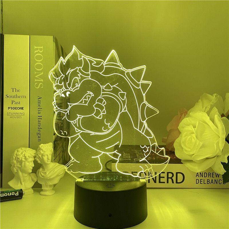 Super Mario Usb Night Light With Color Changing Led For Gaming Room Decor