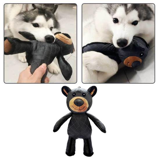 1Pc/2Pcs Unbreakable Bear Dog Toy Indestructible Stuffed Bear Dog Chew Toy for Aggressive Chewers Interactive