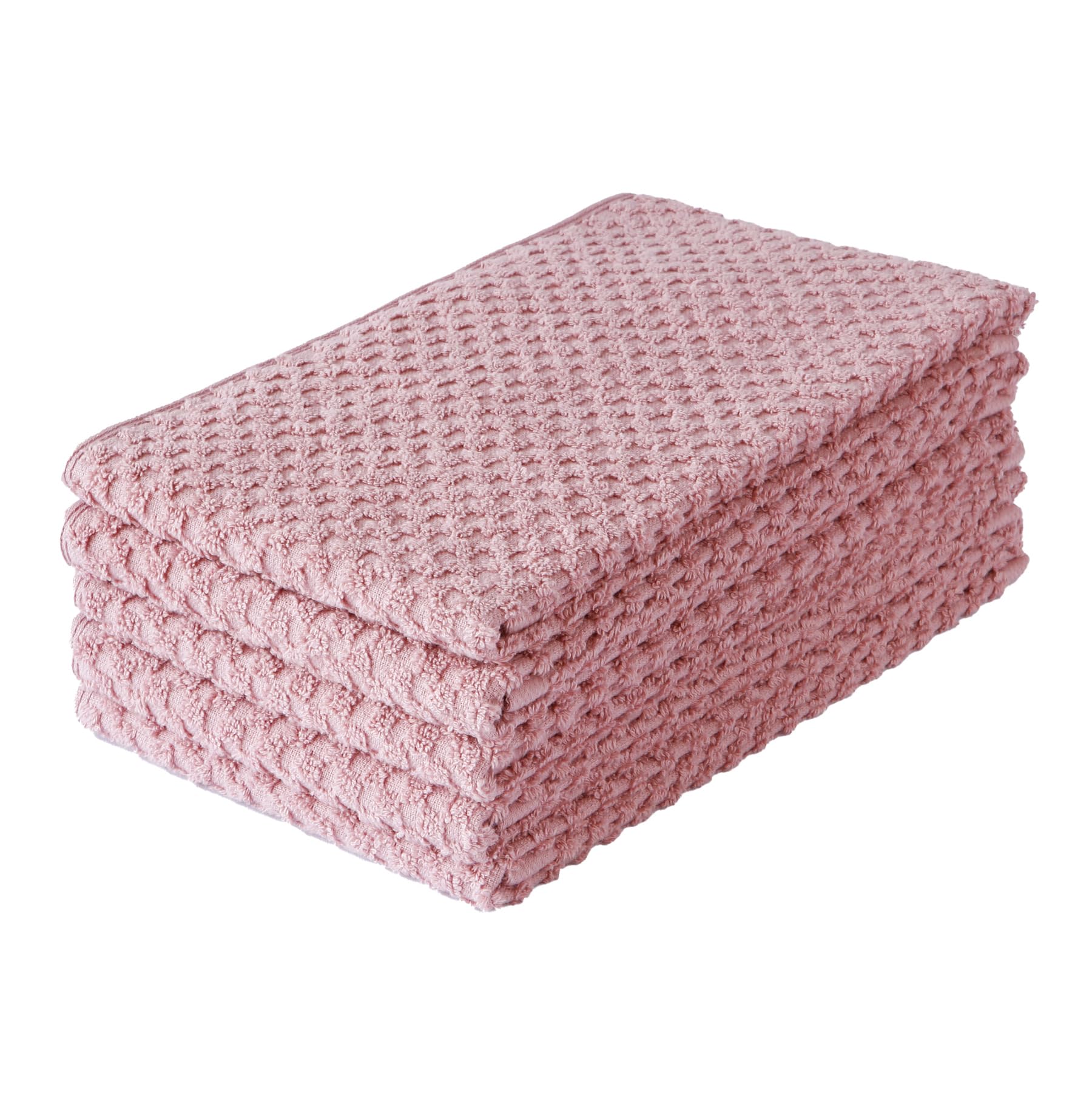 Samarukan Face Towels Dramatically Reduced Highly Dimpled 34 x 85cm Cotton (Wood Rose, 5-Piece Set) - Lint, Absorbent, Pattern, Approx. / Approx.
