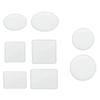 10 Pcs Sublimation Patches Blank Iron On Patches 8 Shapes Blank Leather Hat Patches for Hat Shirt Dress Sweater Jeans