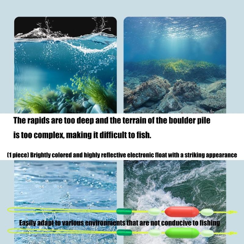Fishing Float With Automatic Depth Detection Bright Light Float Bobbers Flexible Line
