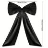 Large Decorative Bowknot Centerpieces Easy Hanging Design Ornament Soft Polyester Fabric Accessory For Indoor Outdoor