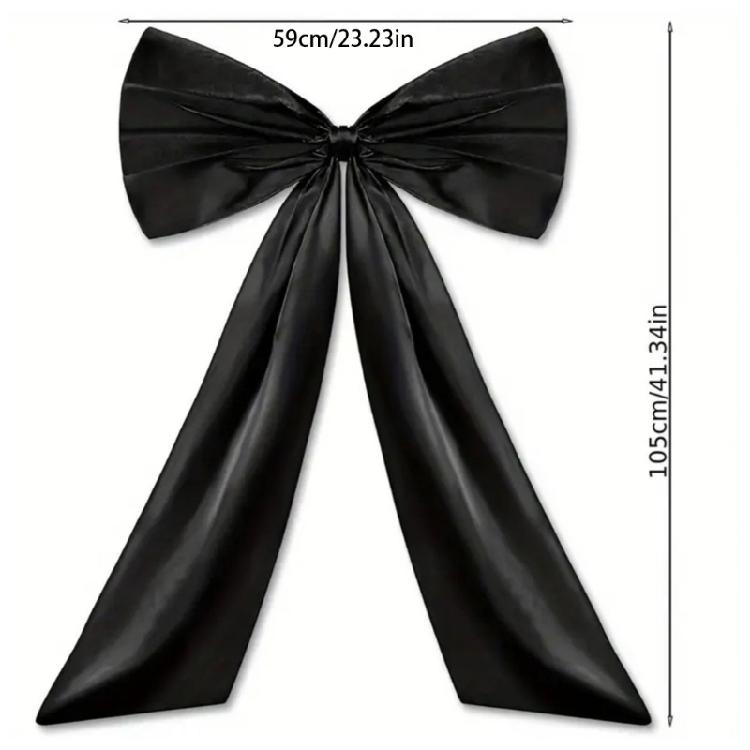 Large Decorative Bowknot Centerpieces Easy Hanging Design Ornament Soft Polyester Fabric Accessory For Indoor Outdoor