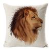 African Animal Linen Cushion Cover Office Sofa Cushion Office Lumbar Pillow Small Pillow
