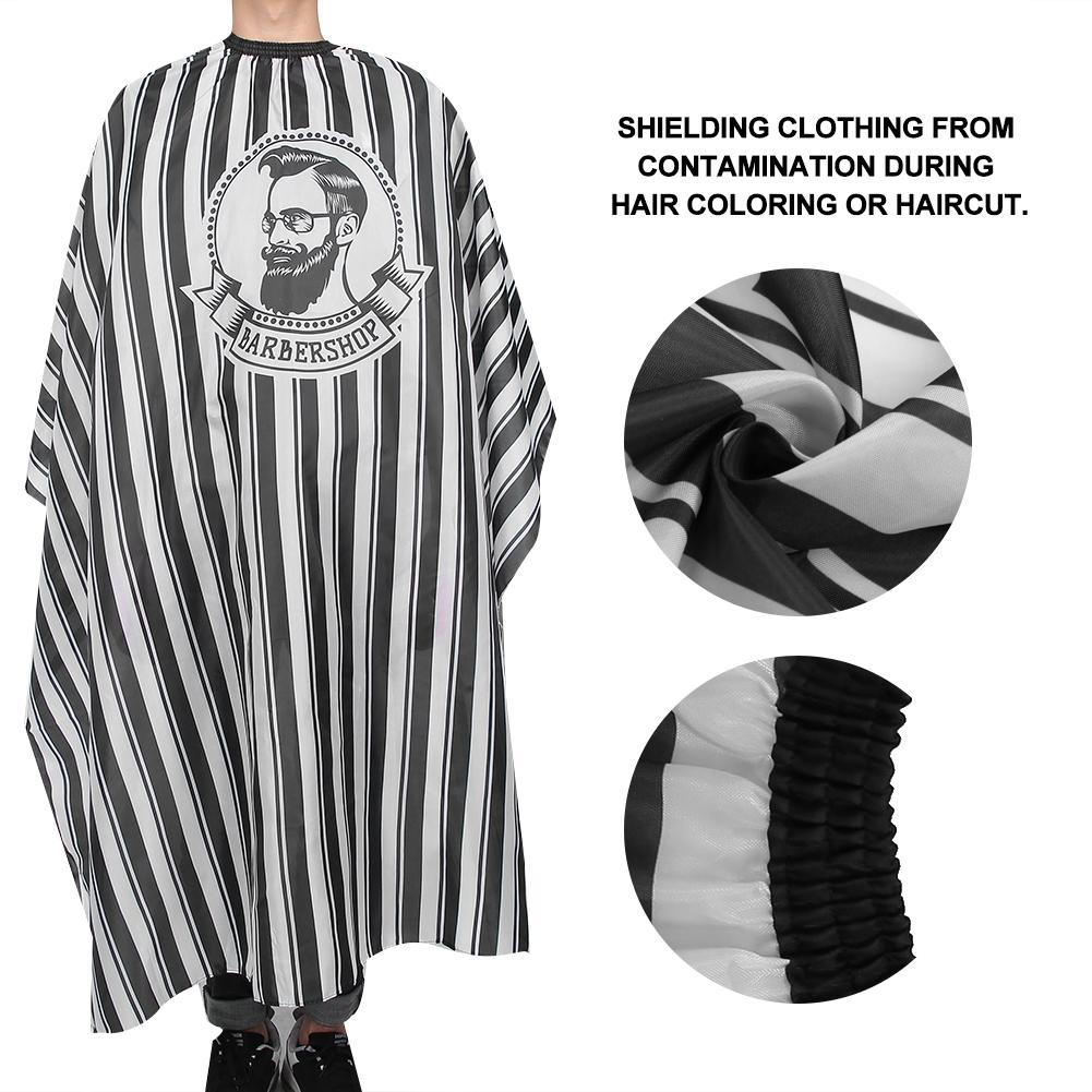 Hair Dyeing Haircut Cloth Hairdressing Apron Styling Barber Beauty Salon Accessory ToolBlack White Stripe