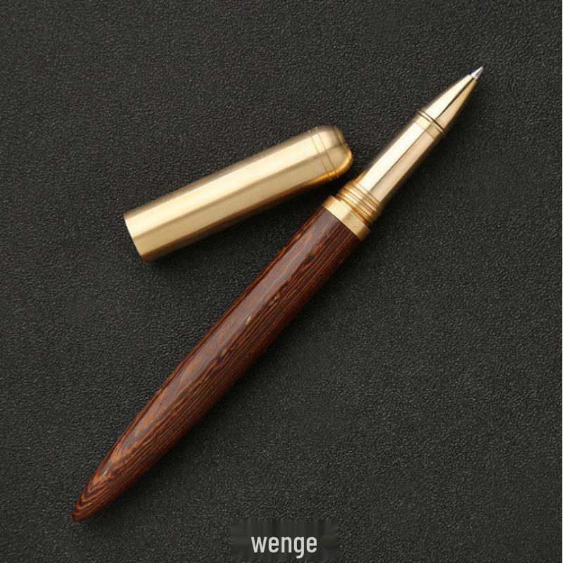 Brass Sandalwood Fountain Pen Set for Students - Customizable Signature Pen with Engraved Logo