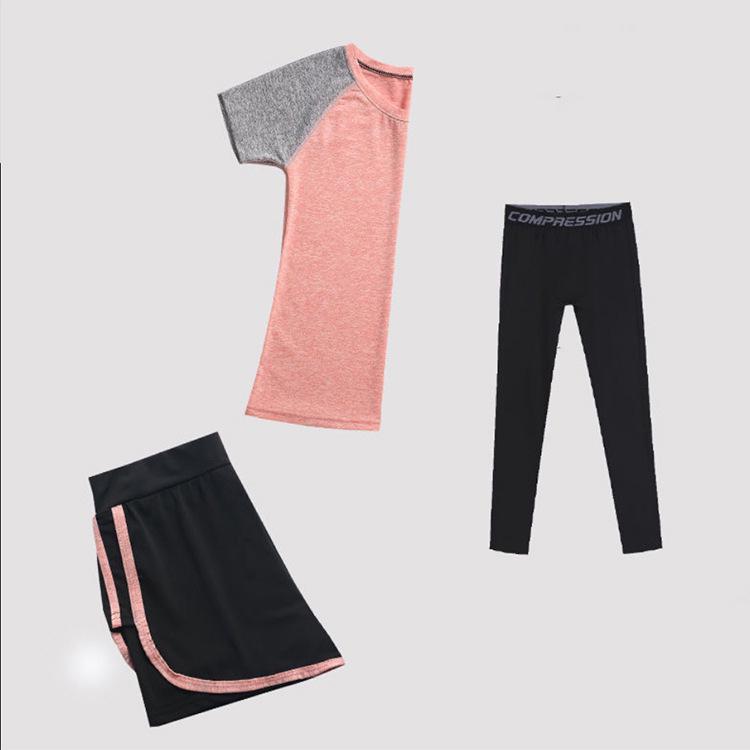 Set Yoga & Sport Asciugatura Rapida per Bambine per il Fitness Estivo - Abbigliamento Sportivo per Bambini per Corsa, Allenamento, Ginnastica e Tennis