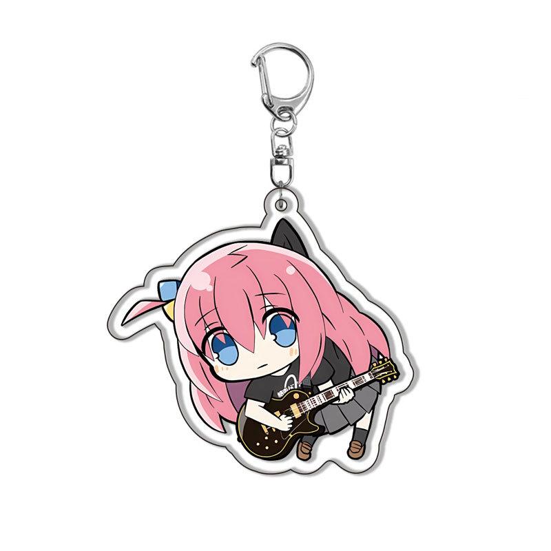 Anime Acryl Perfecte Sleutelhanger Bocchi the Rock Goto Hitori Ijichi Nijika Gelaagd Ontwerp Schattig Personage Merchandise Populaire Serie 55mm