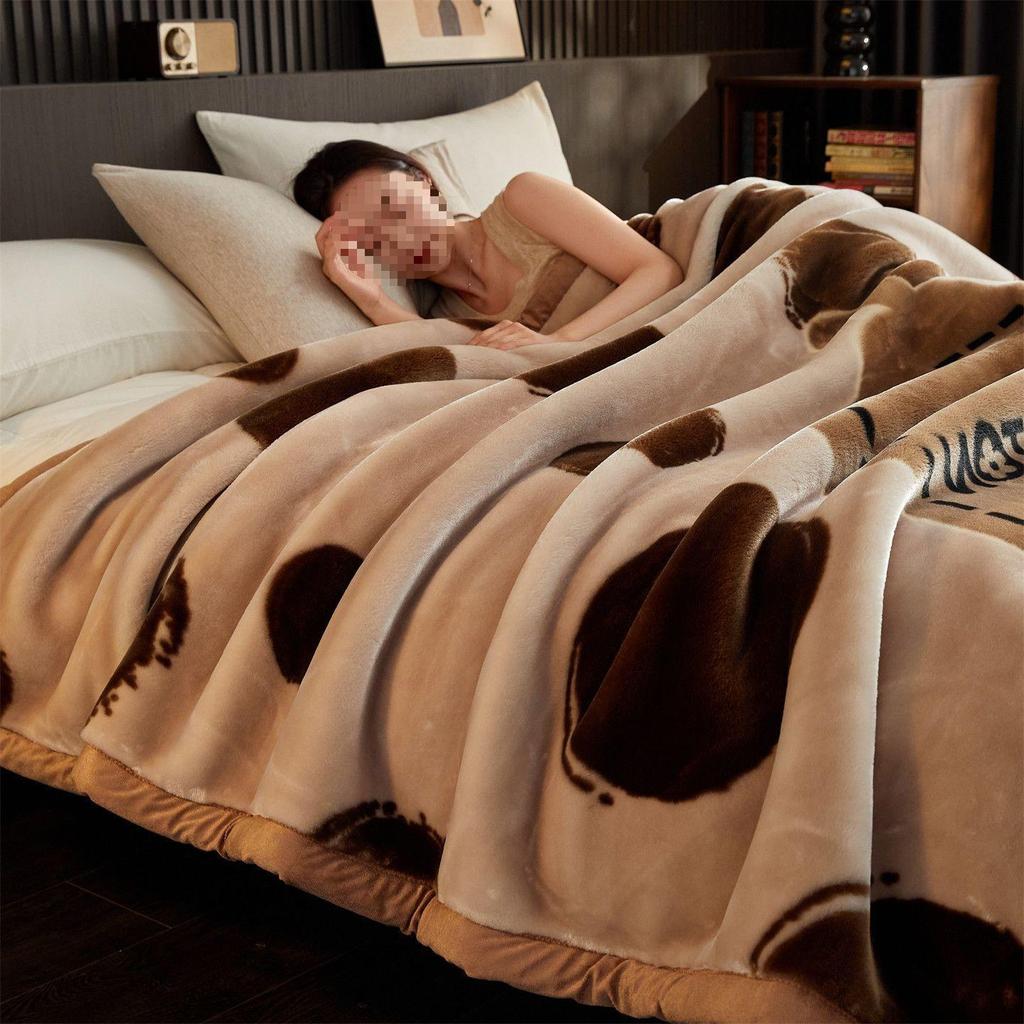 G5Z Winter Thickened Flannel Blanket – Coral Warm Single Dorm Bed Sheet Blanket