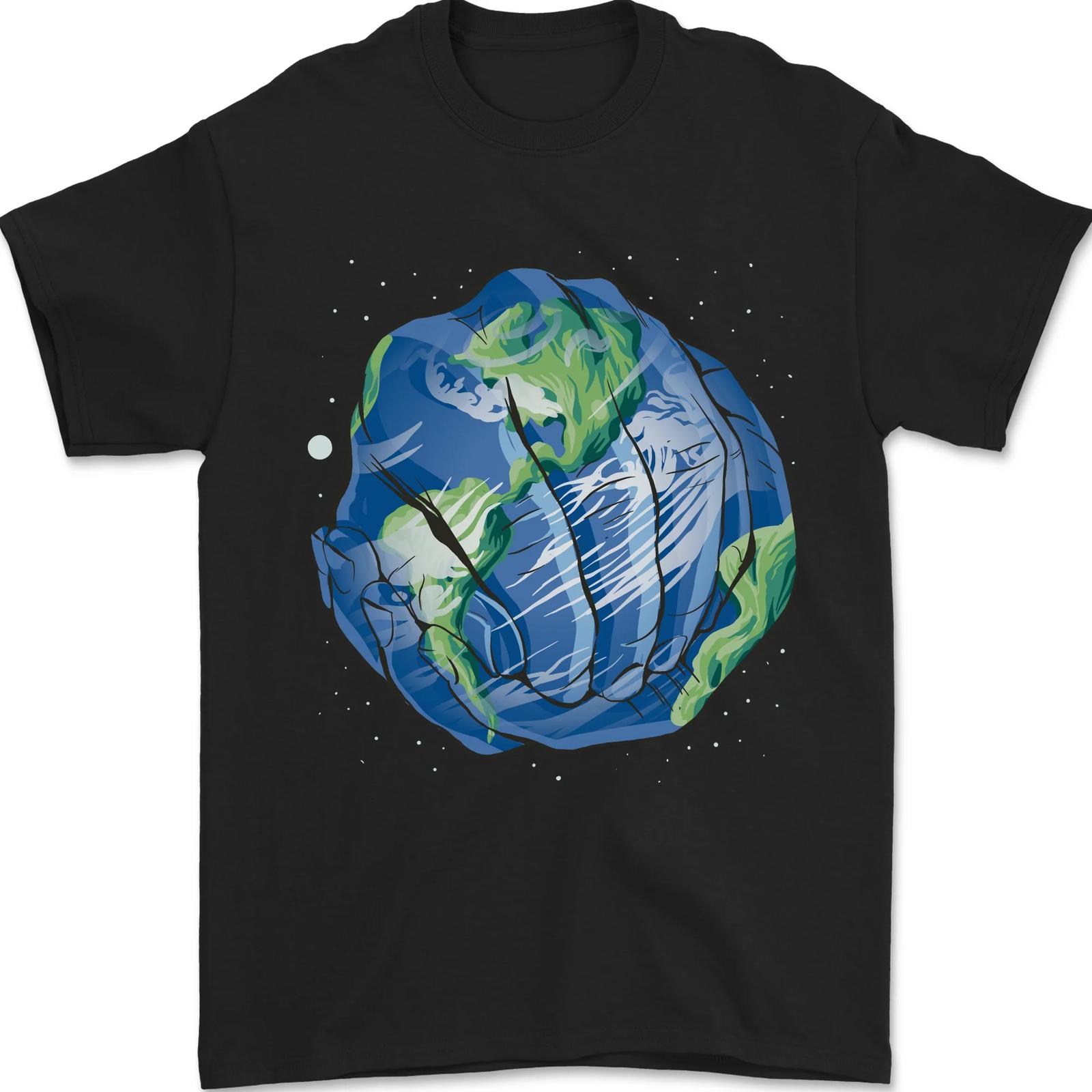 Earth Hands Climate Change Environment Mens T-Shirt 100% Cotton S