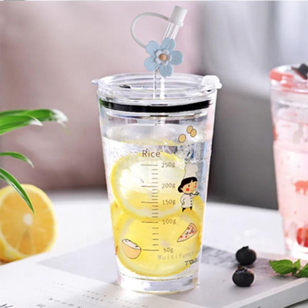 Airtight Straw Plug Splash Proof Straw Topper Cute Straw Tip Covers Cup Accessories