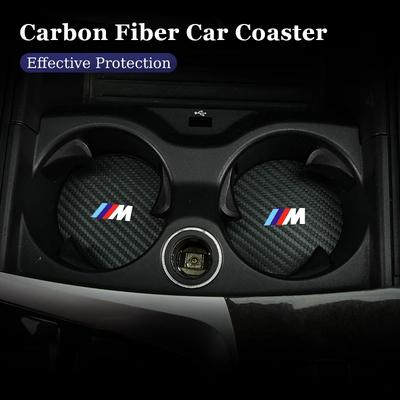 2025 Hot Carbon Car Coaster Mat Interior Water Cup Pad Cushion For M Sport M2 M3 M4 M5 M6 E46 E90 E60 F10 F30 E39 E36 F20 E8