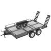 Metal Trail Car, with Four Tires 1 10 double axle Trailer A essory simulation of flat Fit for  4 RC