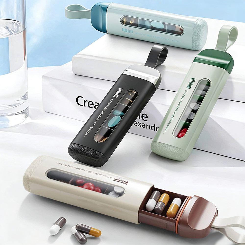 Geschenke 3-Fächer Täglicher Pillenorganisator Tragbare Mini Feuchtigkeitsdichte Pillendose Tasche Reise Pillenhalter Medikamentenbehälter