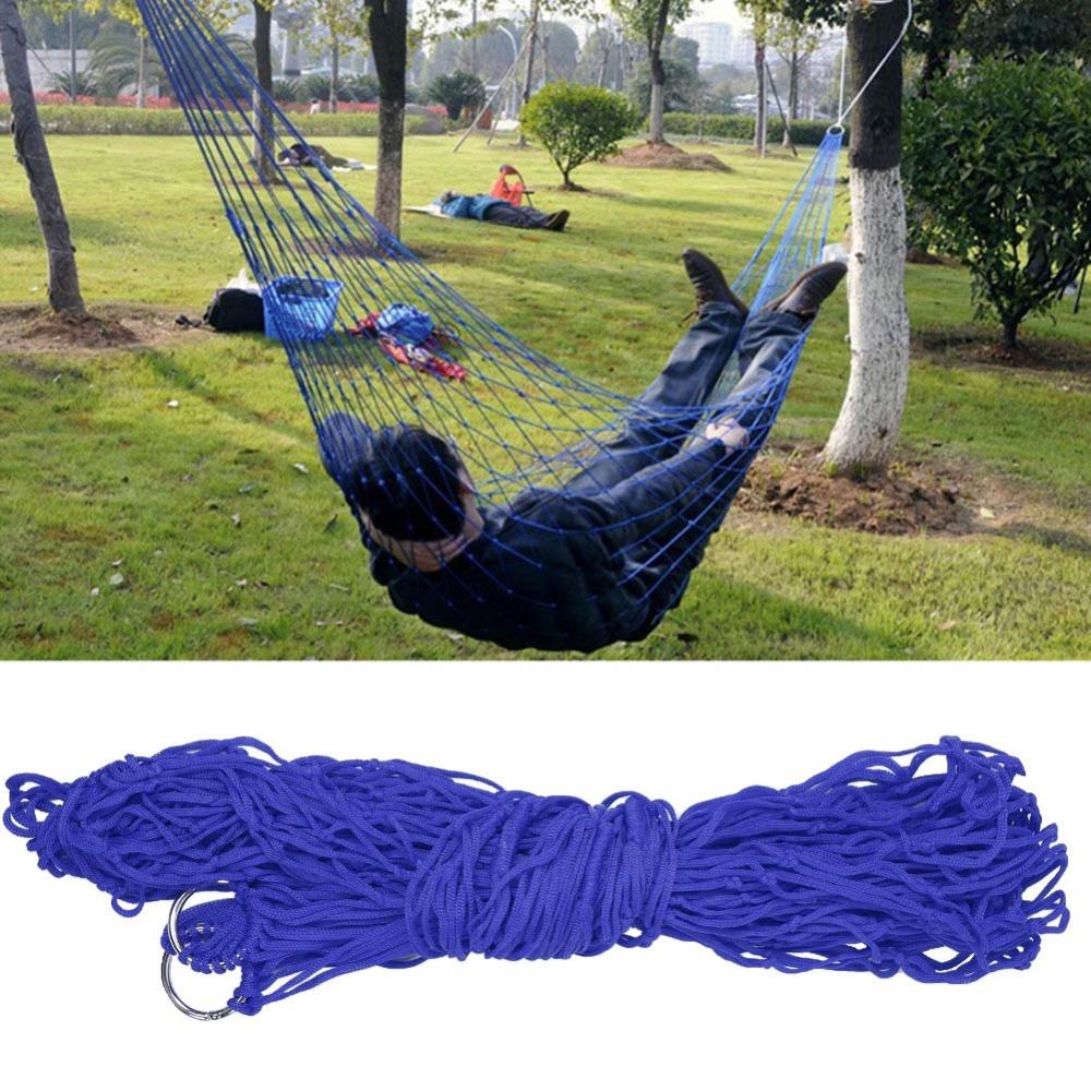 Colorful Swing Hanging Bed Smooth Net Sleeping Net Bed Swing Hanging Rope Hammock  Traveling