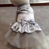 Fabulous Comfortable Patchwork Cat Wedding Dress Bow-knot Decor Scattered Hem Pet Apparel