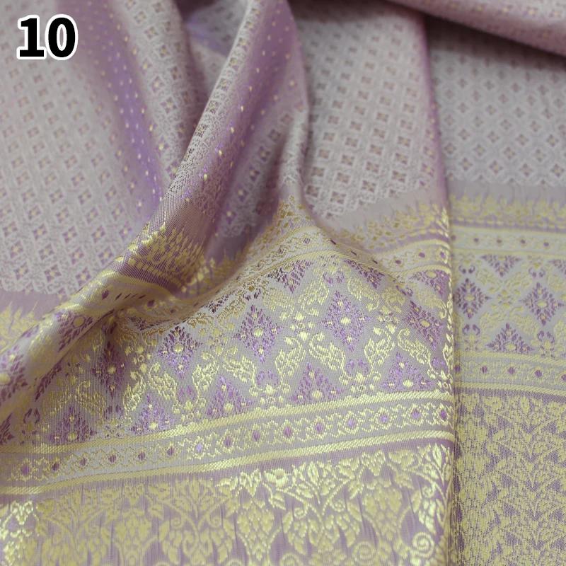 

50x100cm Ethnic Style Jacquard Fabric Southeast Asia Dai Thai Traditional Clothing Sewing Skirt Cloth Thai Skirt DIY Material 50x100cm