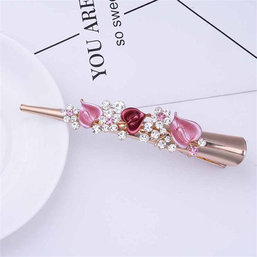 New Gorgeous Shiny Crystal Zircon Hairpin Sweet Lady Hairpin Duck Beak Hairpin High Quality Flower Tree Branch Hairpin