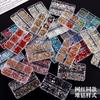 Nail Art Diamond 6 Grid Glass Flat Bottom Round Diamond Crystal Transparent Ab Mixed Color Large And Small Mixed Decoration