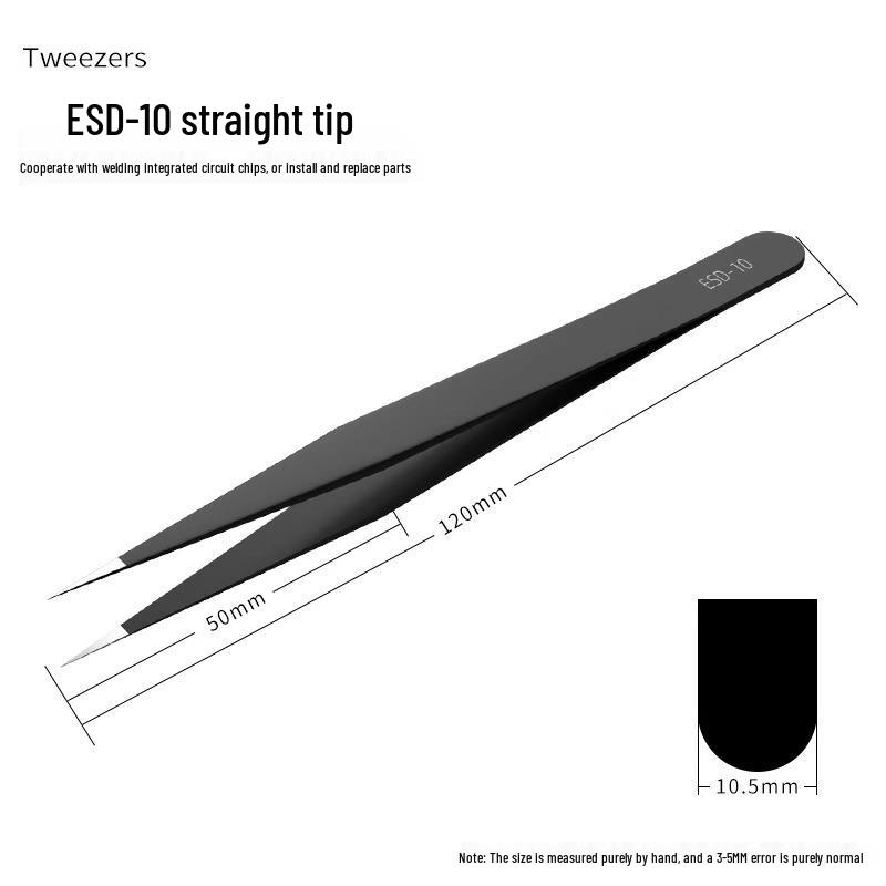 Очень длинный пинцет из нержавеющей стали 304 с изогнутым кончиком - Антистатический инструмент для садоводства и посадки