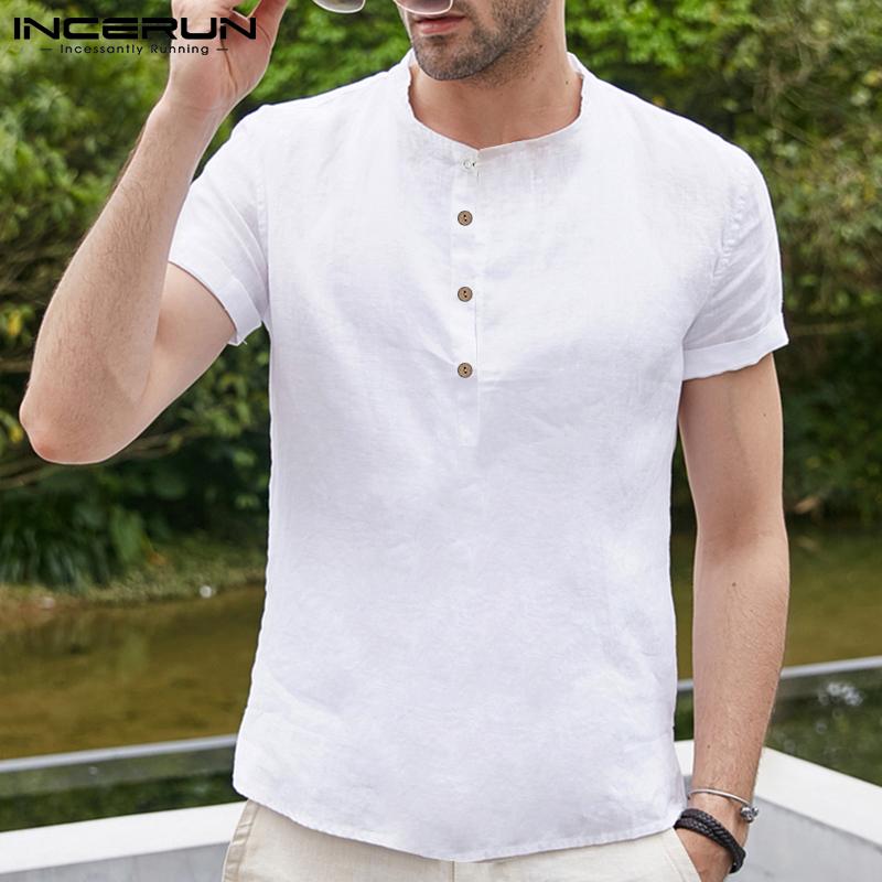 

INCERUN Летние мужские повседневные футболки с короткими рукавами