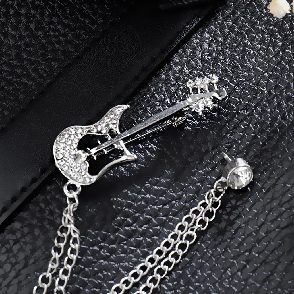 Men's High-End Honey Bee Tassel Brooch: Star, Crown, and Music Note Design Lapel Pin