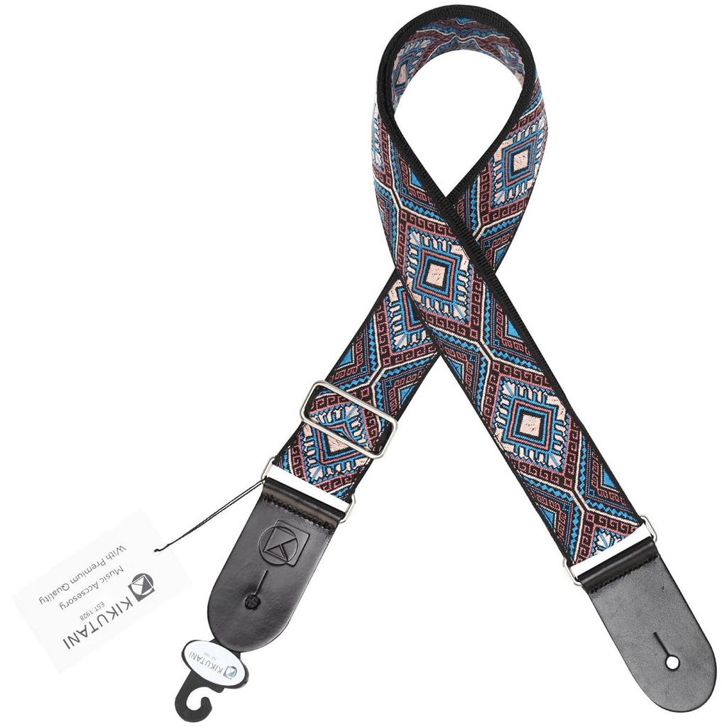 Kikutani KSTR-301 Guitar/Bass Strap, 50mm Wide, 950-1,620mm