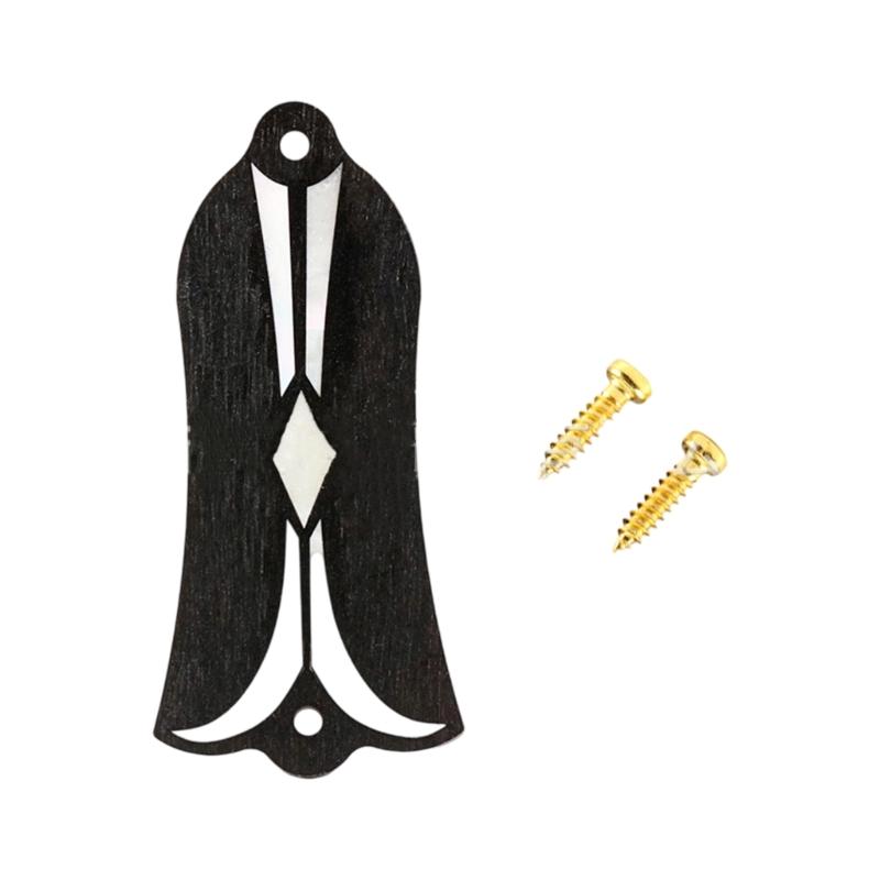 Bell Shape Trusses Rod Cover Plate with Screws 2 Holes Decorative Protection Case Electric Guitar Trusses Rod Cover