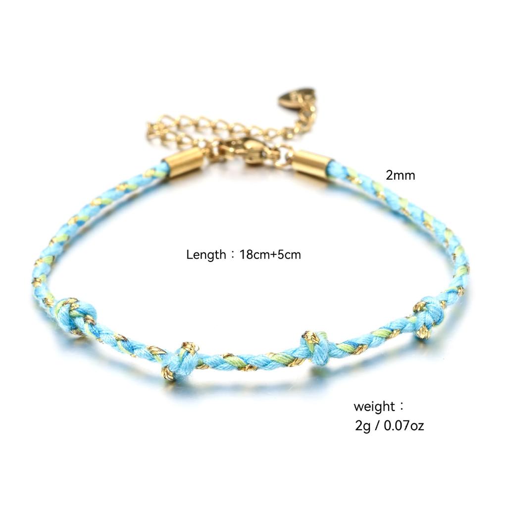 Personalized Bohemian Style Handmade Colorful Woven Bracelet for Women