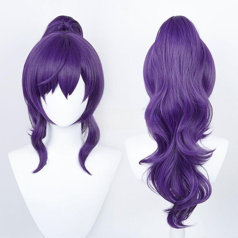 Anime Cosplay Wig, Asahina Mafuyu Purple Ponytail High-Temperature Fiber Synthetic Hairpiece