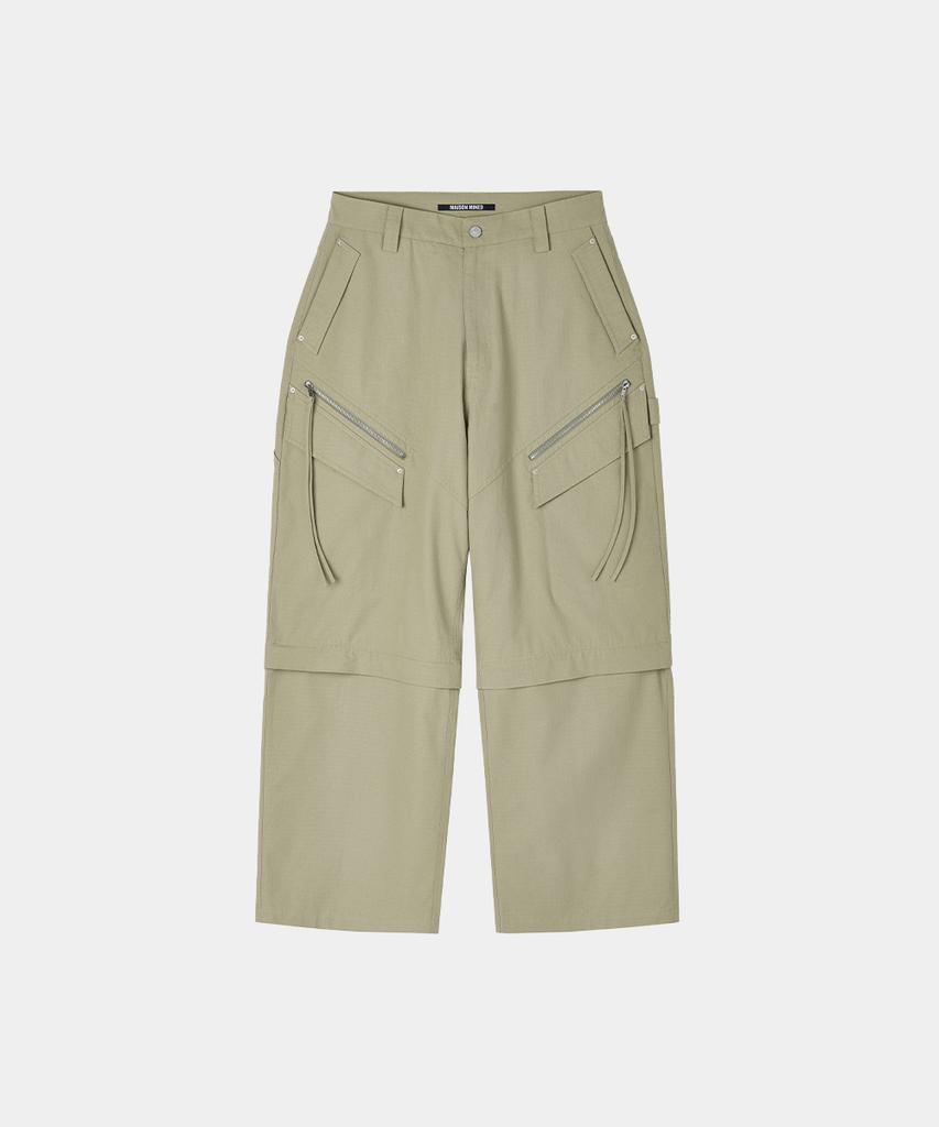 MAISON MINED Detachable Cotton Pants Beige