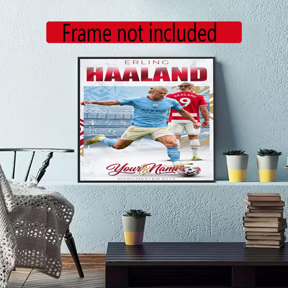 Haaland Personalized Name Diamond Paintings Mosaic Wall Round Diamond Art Painting Kits Embroidery Crystal Accessories Frameless