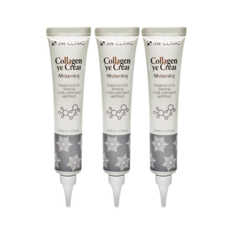 3W CLINIC Snail Eye Cream Anti-Wrinkle 40ml x 3pcs– Firming & Moisturizing Snail Repair Eye Treatment