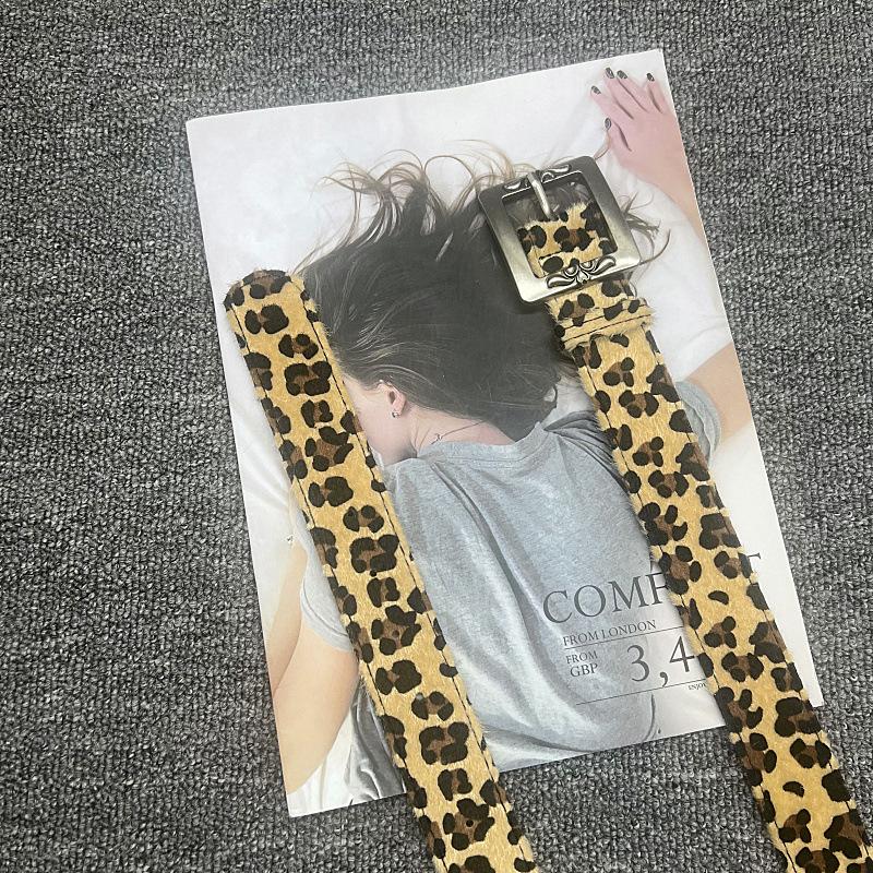 2025 New Luxury Brand Leopard Snake Zebra Pattern Belts for Women Men Cricle Pin Golden Buckle Y2k Belts for Dress Jeans Suits