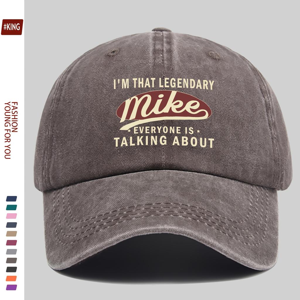 Pc Vintage Trucker Dad Hat with Im That Legendary Mike Print Adjustable Snapback Baseball Cap Lightweight Breathable
