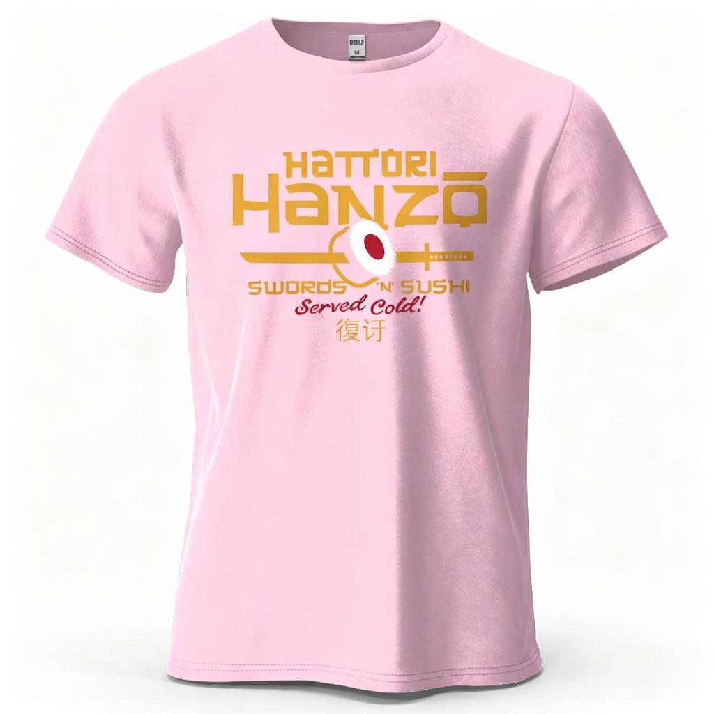 Unisex Unisex Hattori Hanzo Tshirt Swords And Sushi Movie Graphic Tee Casual Japanese Retro Short Sleeve Cotton Streetwear Tshirt